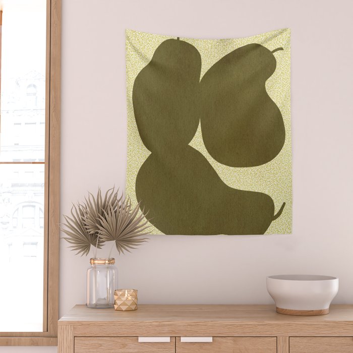 Minimal Pears 01 Wall Tapestry Gallery Image 2