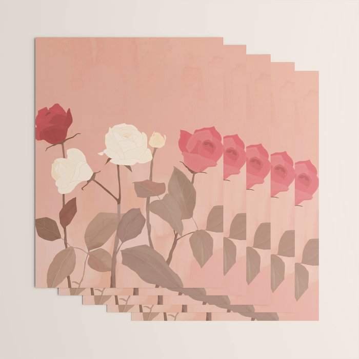 White and Red Roses Wrapping Paper Gallery Image 3