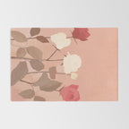 White and Red Roses Rug Gallery Image 2