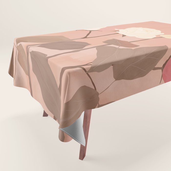 White and Red Roses Tablecloth Gallery Image 1