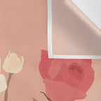 White and Red Roses Wall Tapestry Gallery Image 3