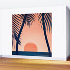 Sunset Palms - Peach Navy Palette Wall Mural Gallery Image 2