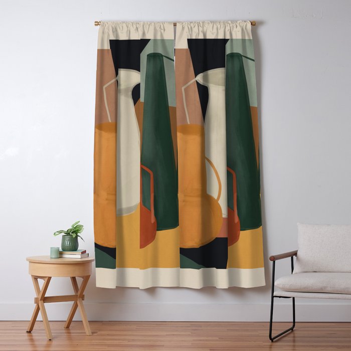 Abstract Art Vases 4 Window Curtain Gallery Image 5