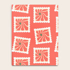 Vintage flower postage stamp pattern Notebook Gallery Image 4