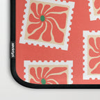 Vintage flower postage stamp pattern Laptop Sleeve Gallery Image 3