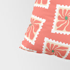 Vintage flower postage stamp pattern Pillow Sham Gallery Image 4