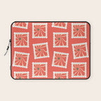Vintage flower postage stamp pattern Laptop Sleeve Gallery Image 1