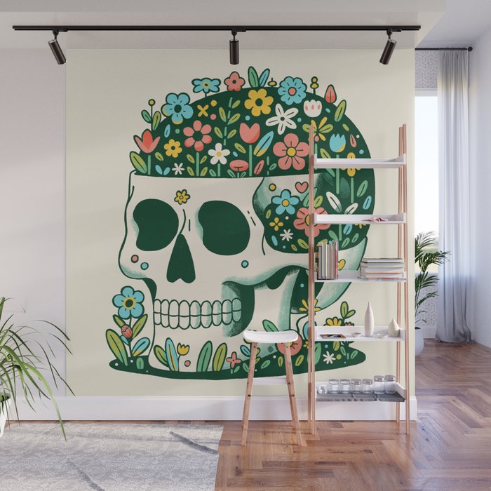 Skull Garden Wall Mural Gallery Image 1
