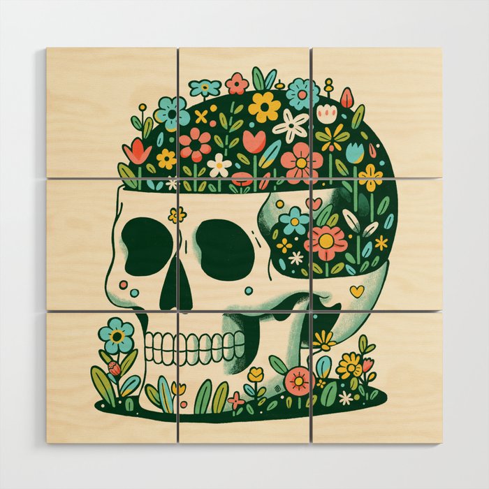 Skull Garden Wood Wall Art Gallery Image 1