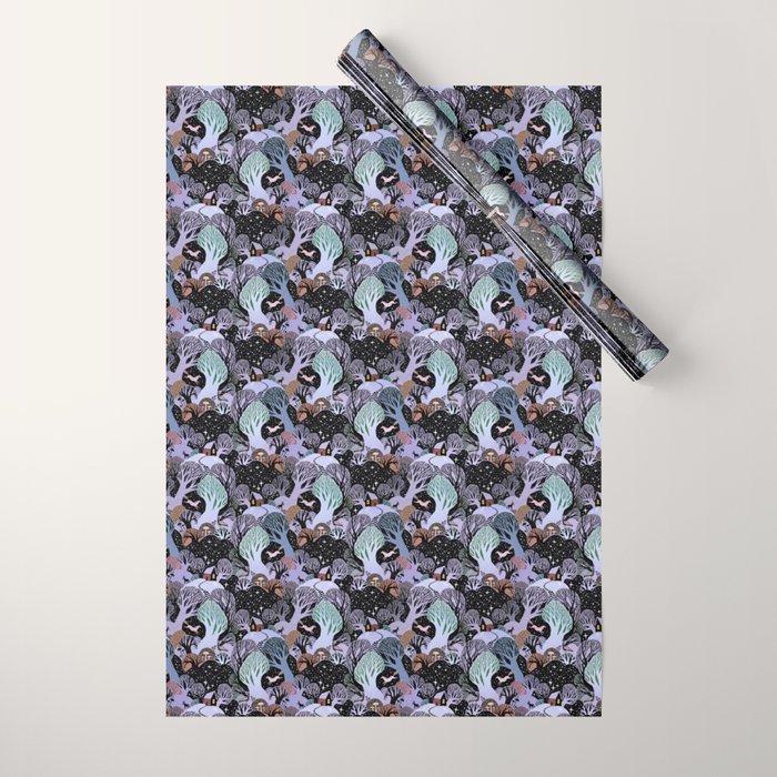 Dream with Dancing Trees Wrapping Paper Gallery Image 1