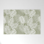 Palm Leaves . Lush Green Welcome Mat Gallery Image 1