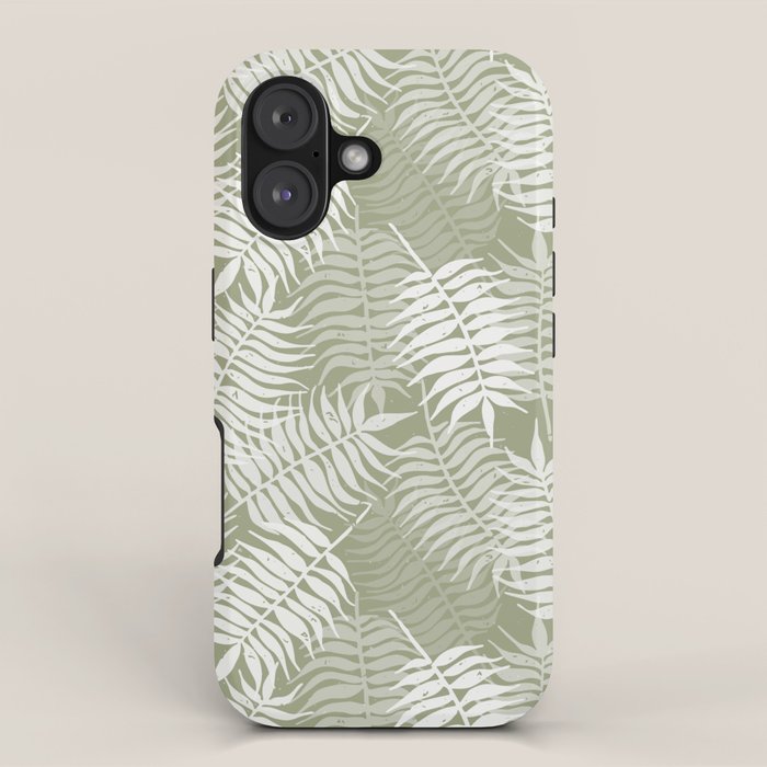 Palm Leaves . Lush Green iPhone Case Gallery Image 1