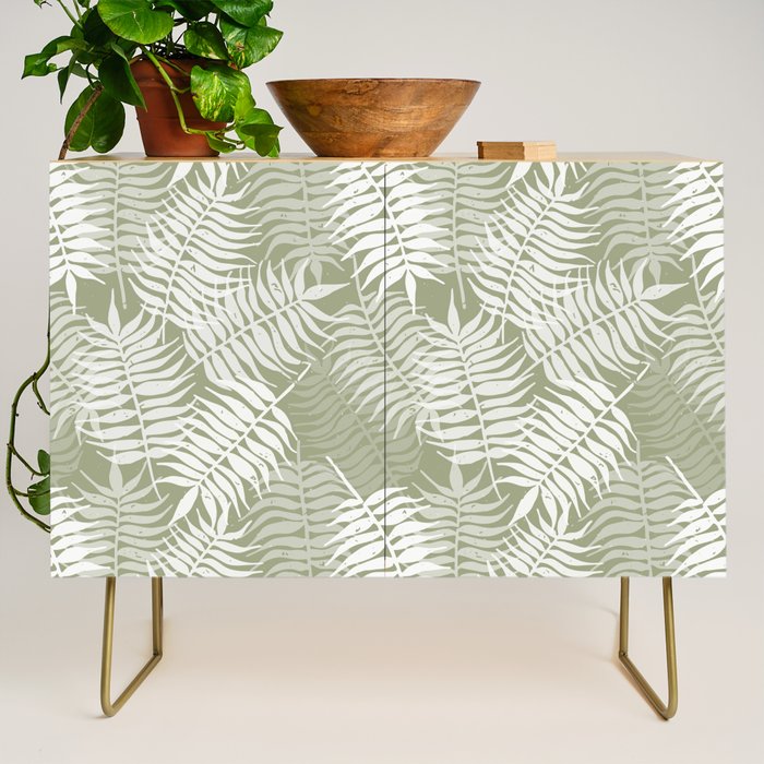 Palm Leaves . Lush Green Credenza Gallery Image 1
