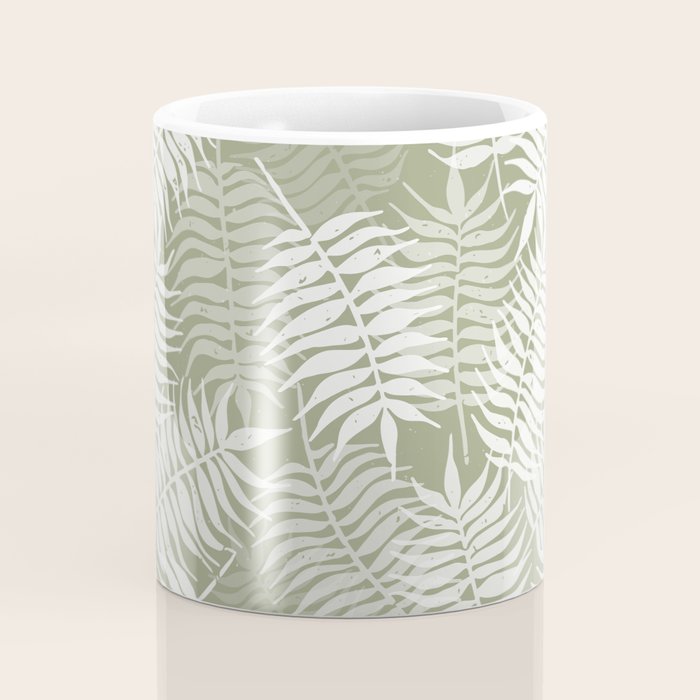 Palm Leaves . Lush Green Coffee Mug Gallery Image 4