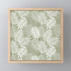Palm Leaves . Lush Green Mini Art Print Gallery Image 1