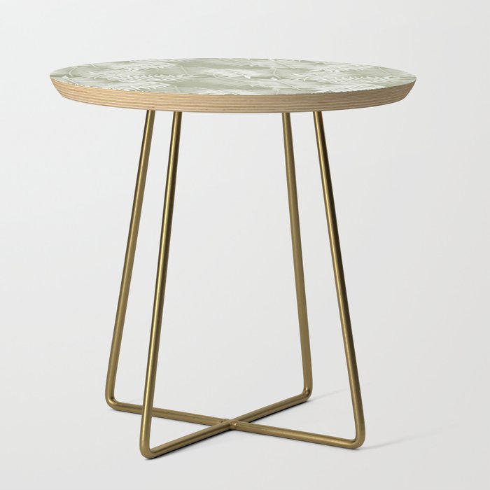 Palm Leaves . Lush Green Side Table Gallery Image 1