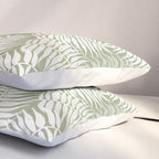Palm Leaves . Lush Green Pillow Sham Gallery Image 3