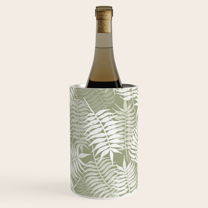 Palm Leaves . Lush Green Wine Chiller Gallery Image 1