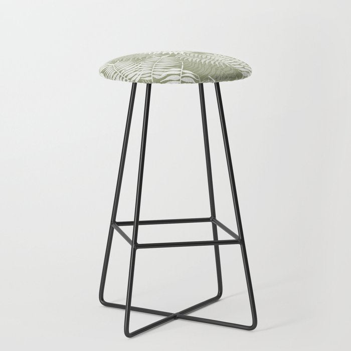 Palm Leaves . Lush Green Stool Gallery Image 1