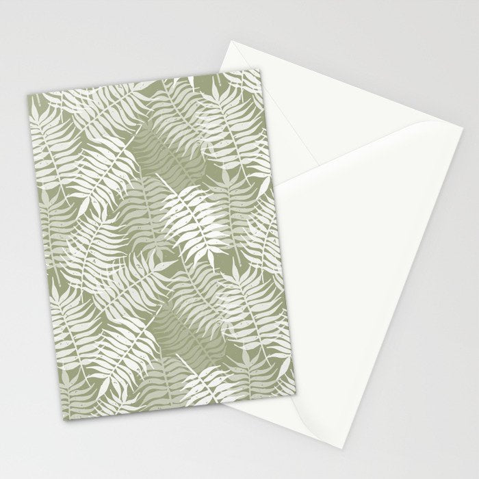 Palm Leaves . Lush Green Stationery Card Gallery Image 2