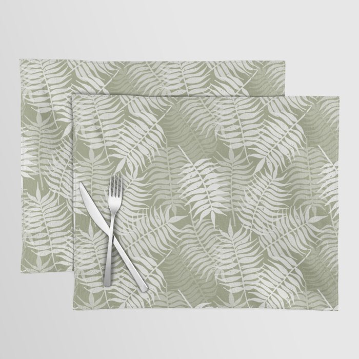 Palm Leaves . Lush Green Placemat Gallery Image 1