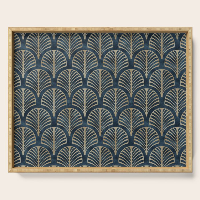 Art Deco, Decorative Fan Leaves Serving Tray Gallery Image 1