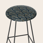 Art Deco, Decorative Fan Leaves Stool Gallery Image 2