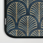 Art Deco, Decorative Fan Leaves Laptop Sleeve Gallery Image 3