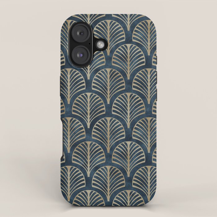 Art Deco, Decorative Fan Leaves iPhone Case Gallery Image 1
