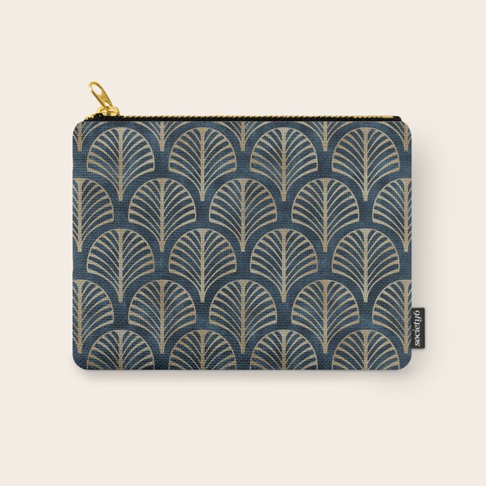 Art Deco, Decorative Fan Leaves Carry All Pouch Gallery Image 1
