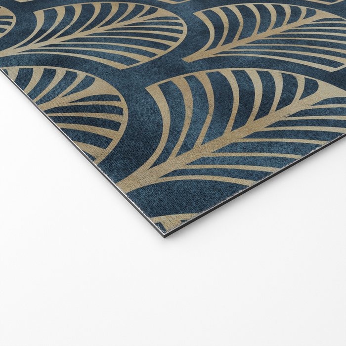 Art Deco, Decorative Fan Leaves Welcome Mat Gallery Image 2