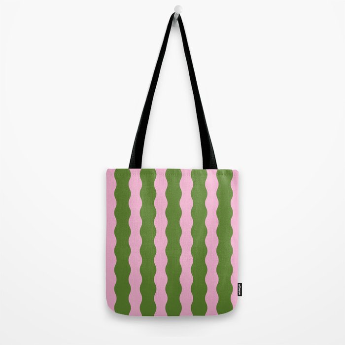 Wavy Retro Striped Pattern Tote Bag Gallery Image 2