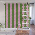 Wavy Retro Striped Pattern Wall Mural Gallery Image 1
