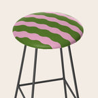 Wavy Retro Striped Pattern Stool Gallery Image 2