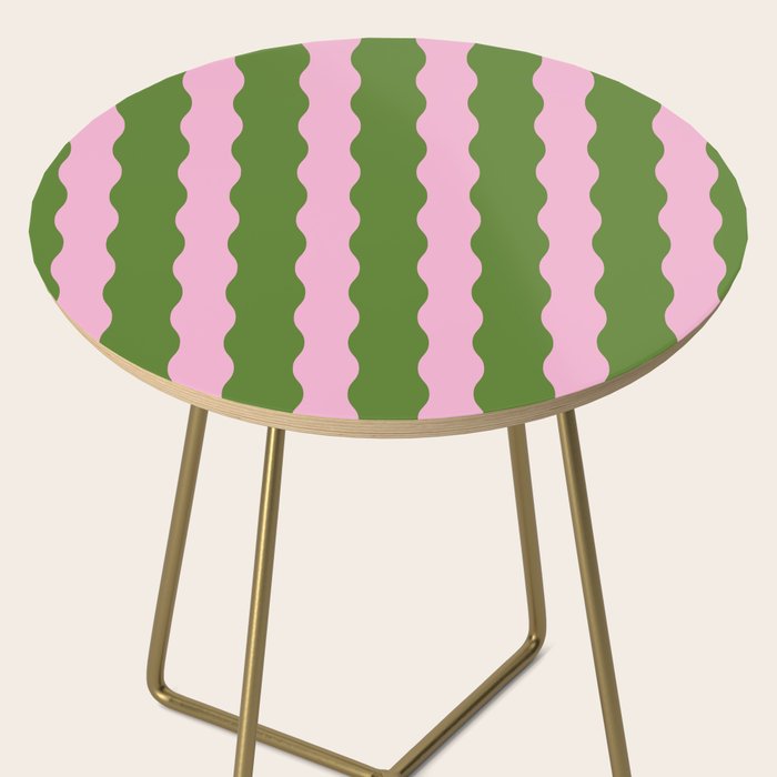 Wavy Retro Striped Pattern Side Table Gallery Image 2