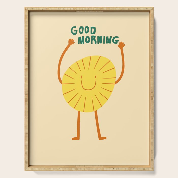 Good morning  Serving Tray Gallery Image 1