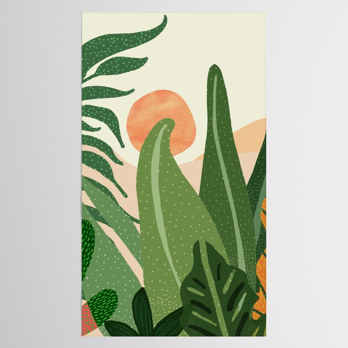 Desert Garden Sunset Landscape Tablecloth Gallery Image 2