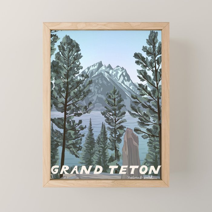 Grand Teton National Park Mini Art Print Gallery Image 1