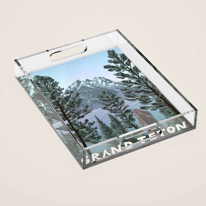 Grand Teton National Park Acrylic Tray Gallery Image 1
