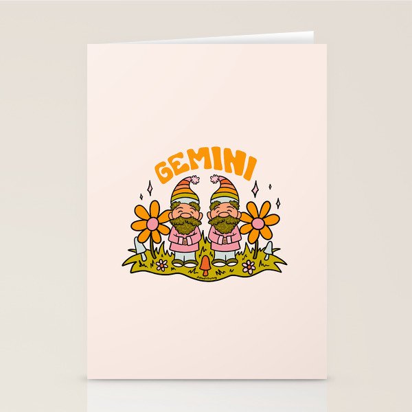 Gemini Gnome Stationery Card Gallery Image 2