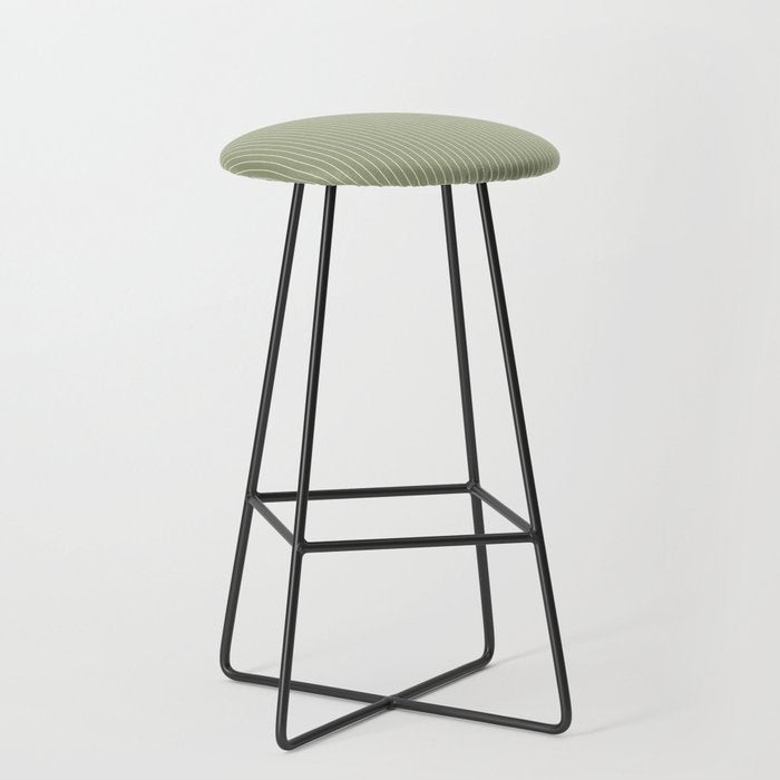Minimal Arch LIII Earthy Sage Green Modern Geometric Lines Stool Gallery Image 1