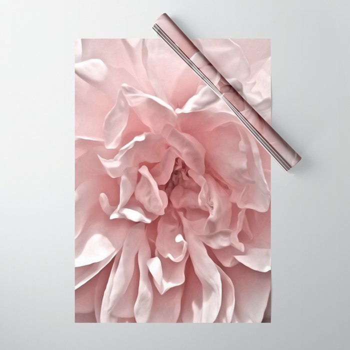 Pink Blush Rose Wrapping Paper Gallery Image 1
