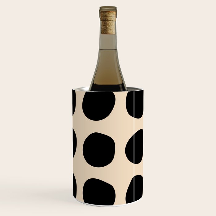 Irregular Polka Dots black and cream Wine Chiller Gallery Image 3