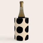Irregular Polka Dots black and cream Wine Chiller Gallery Image 3