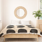 Irregular Polka Dots black and cream Duvet Cover Gallery Image 3
