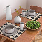 Irregular Polka Dots black and cream Placemat Gallery Image 2