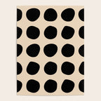 Irregular Polka Dots black and cream Poster Gallery Image 4