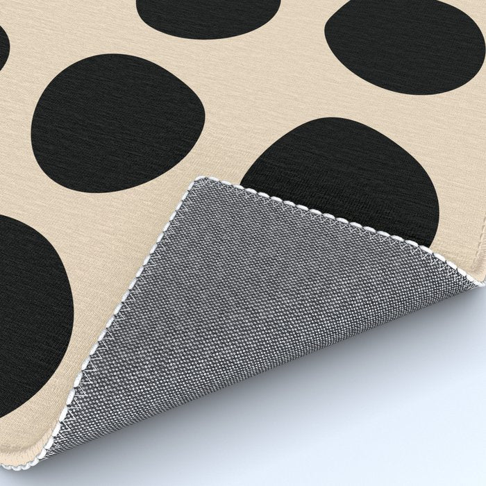 Irregular Polka Dots black and cream Rug Gallery Image 4