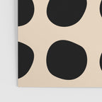 Irregular Polka Dots black and cream Poster Gallery Image 3