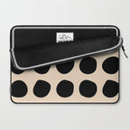 Irregular Polka Dots black and cream Laptop Sleeve Gallery Image 2